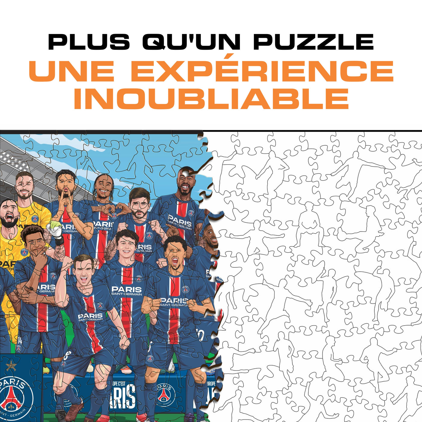 Équipe Paris Saint-Germain® "Triplé Historique" – Puzzle en Bois